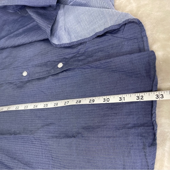 Tommy Hilfiger Men’s Blue Button Down Shirt Regular Fit Size XL 100% Cotton - Picture 10 of 11